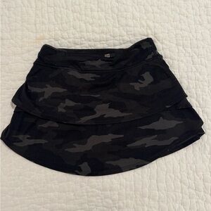 Athleta girl Black Camouflage Mini Skirt